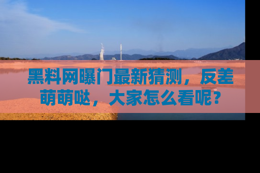 黑料网曝门最新猜测，反差萌萌哒，大家怎么看呢？