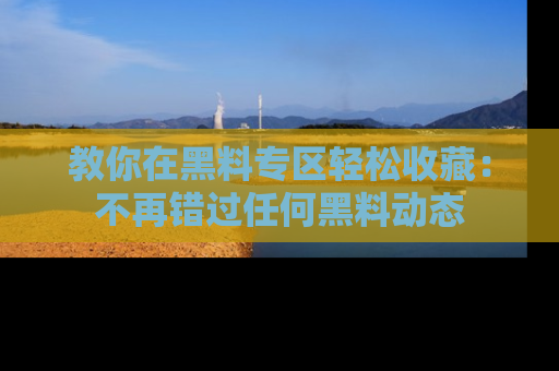 教你在黑料专区轻松收藏：不再错过任何黑料动态