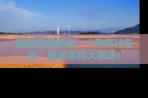 最新视频揭秘，“黑料社在线”独家黑料大放送！